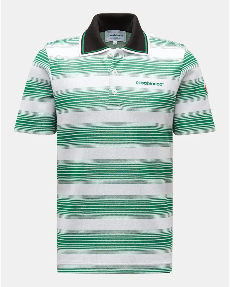Casablanca Paris Poloshirt 'Gradient Stripe' grün/weiß gestreift Grün