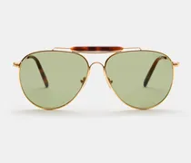 Herren - Sonnenbrille 'Rafael' gold/graugrün