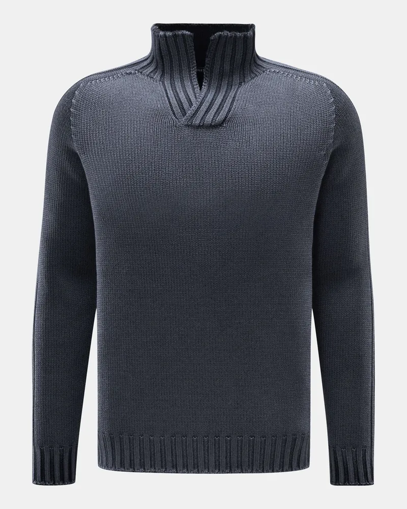 04651/ Herren - Pullover 'Foggy Troyer' graublau Graublau