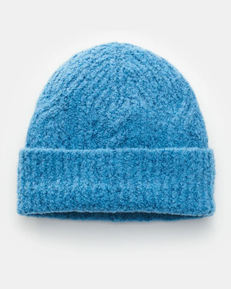 04651/ Herren - Mütze 'Chunky Hat' azurblau Azurblau