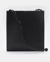 Jil Sander Leder Tote Bag schwarz Schwarz