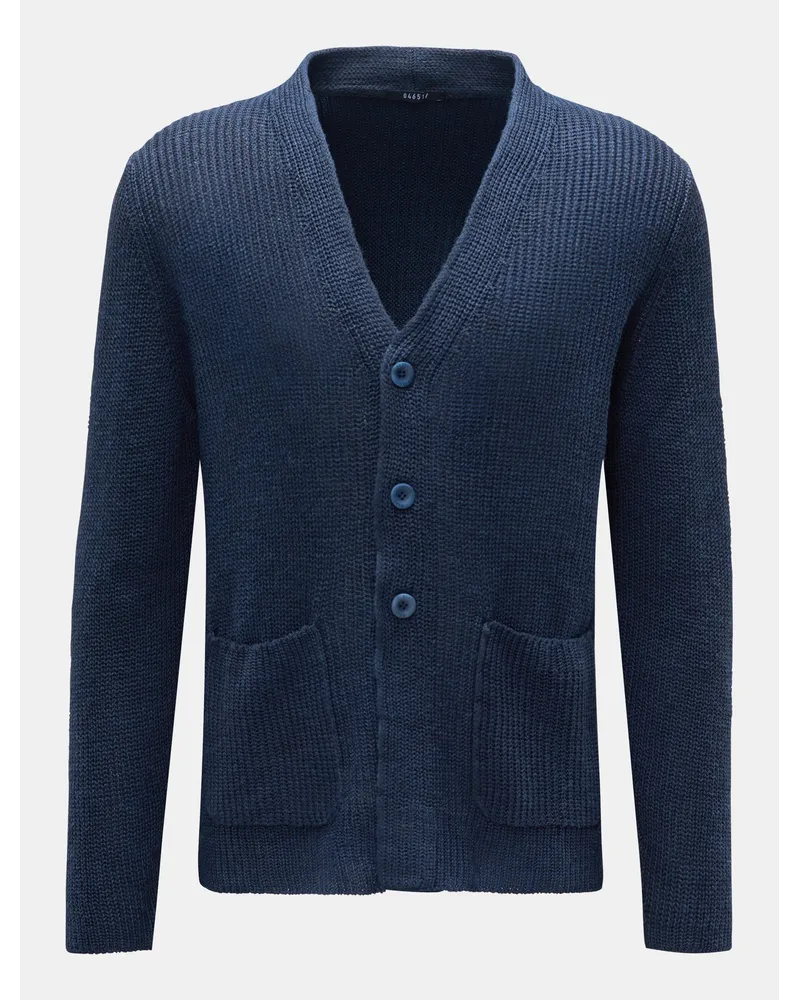 04651/ Leinen Cardigan 'Blue Marine' navy Navy