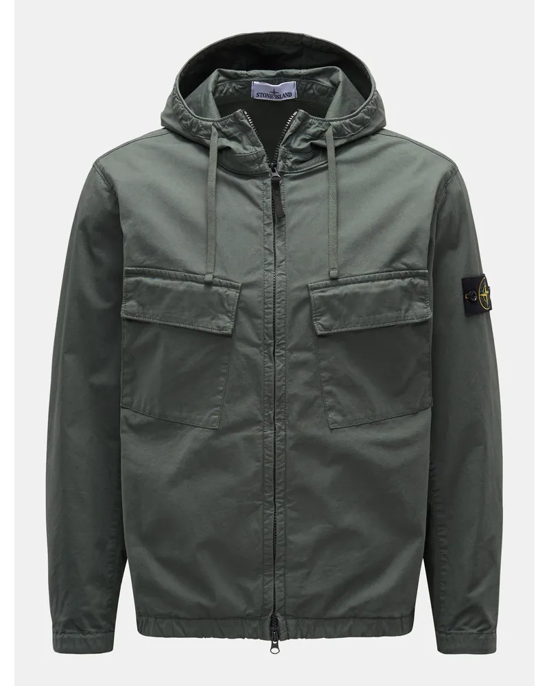 Stone Island Jacke 'Cotton Twill' dark olive Dark