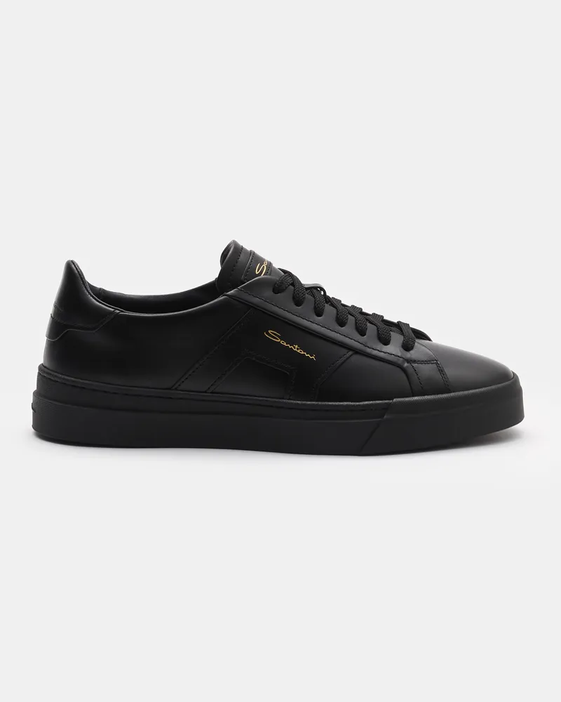 Santoni Herren - Sneaker 'Double Buckle' schwarz Schwarz
