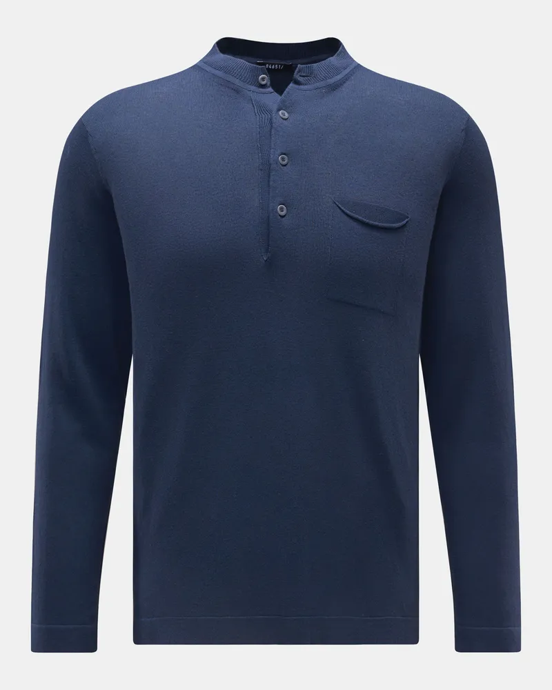 04651/ Herren - Strick-Henleyshirt 'Foggy' navy Navy