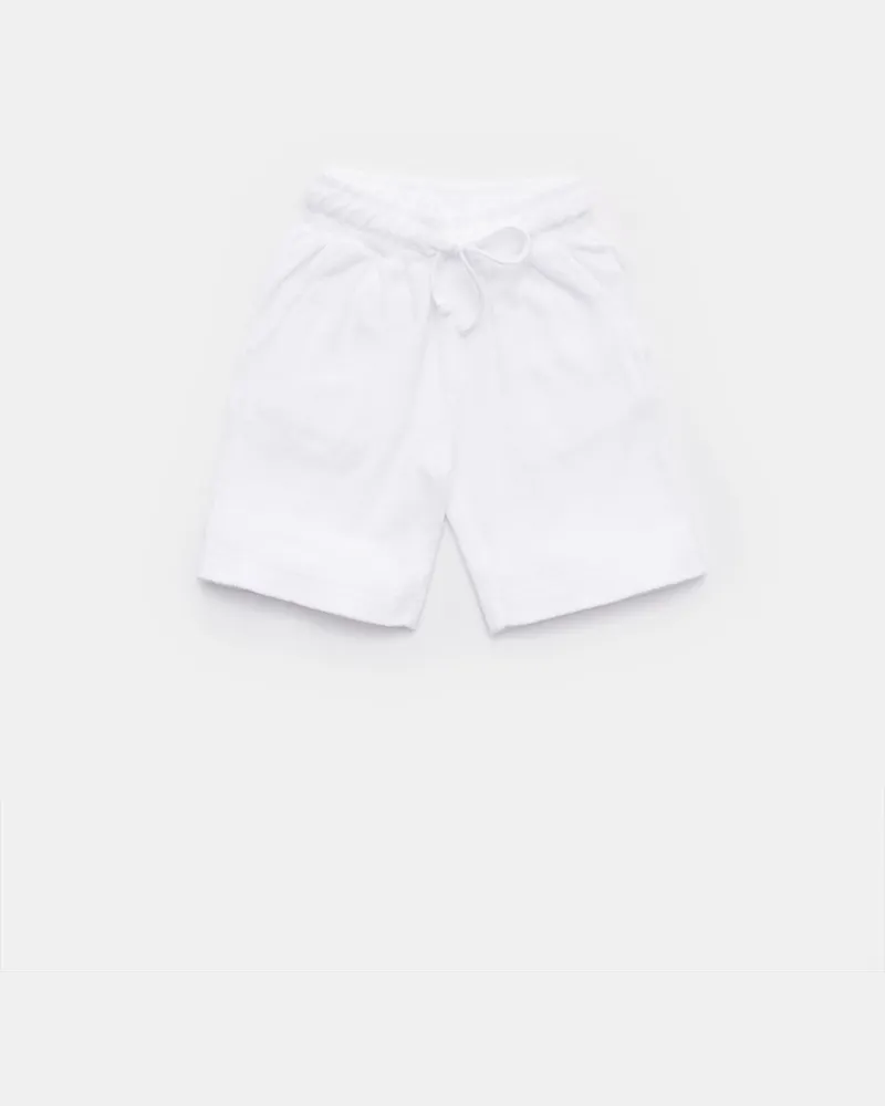 04651/ Herren - Kinder Frottee-Bermudas 'Kids Terry Bermuda' weiß Weiß