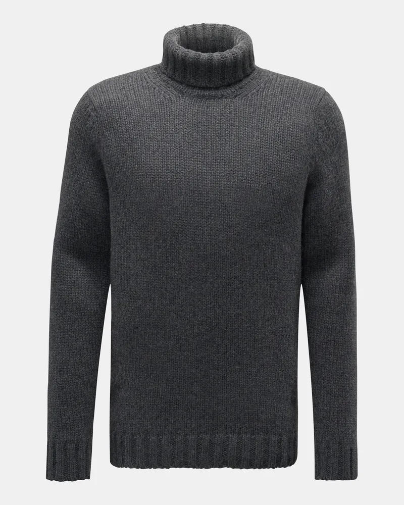 von BRAUN Herren - Cashmere Rollkragenpullover dunkelgrau Dunkelgrau