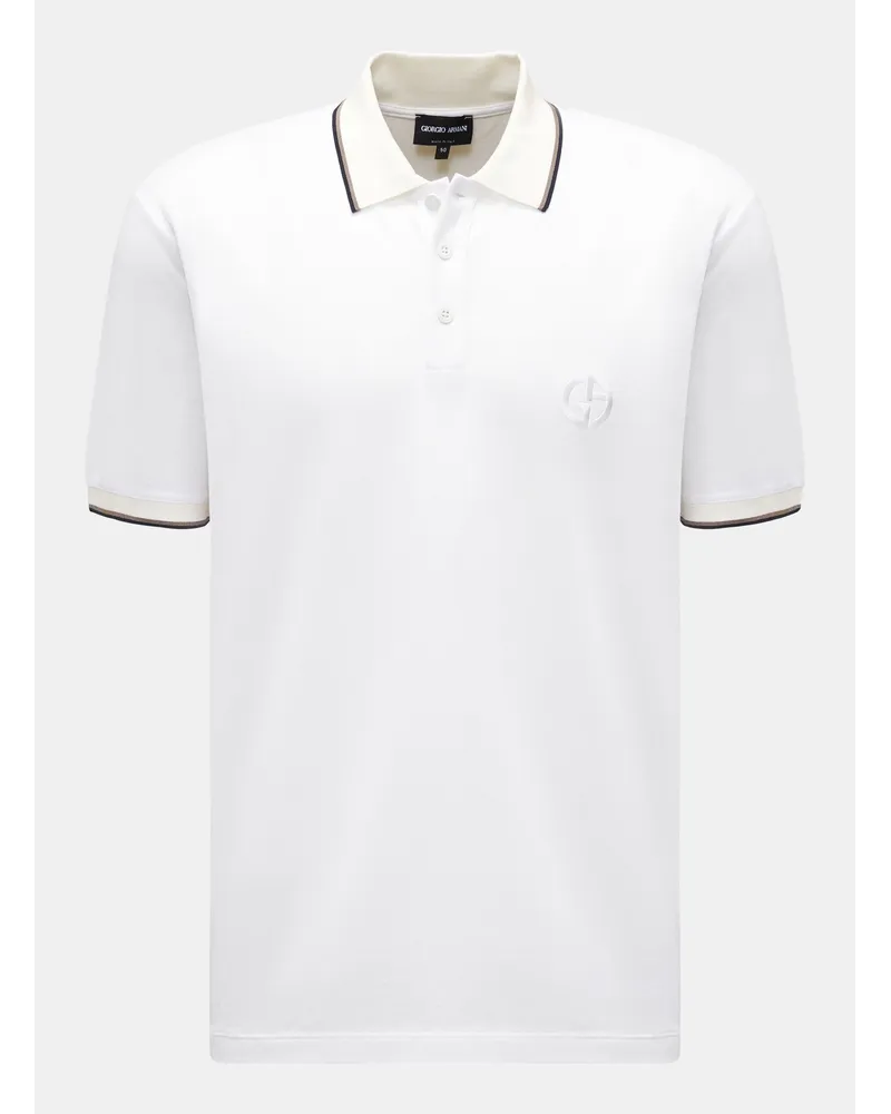 Giorgio Armani Jersey-Poloshirt weiß/creme Weiß