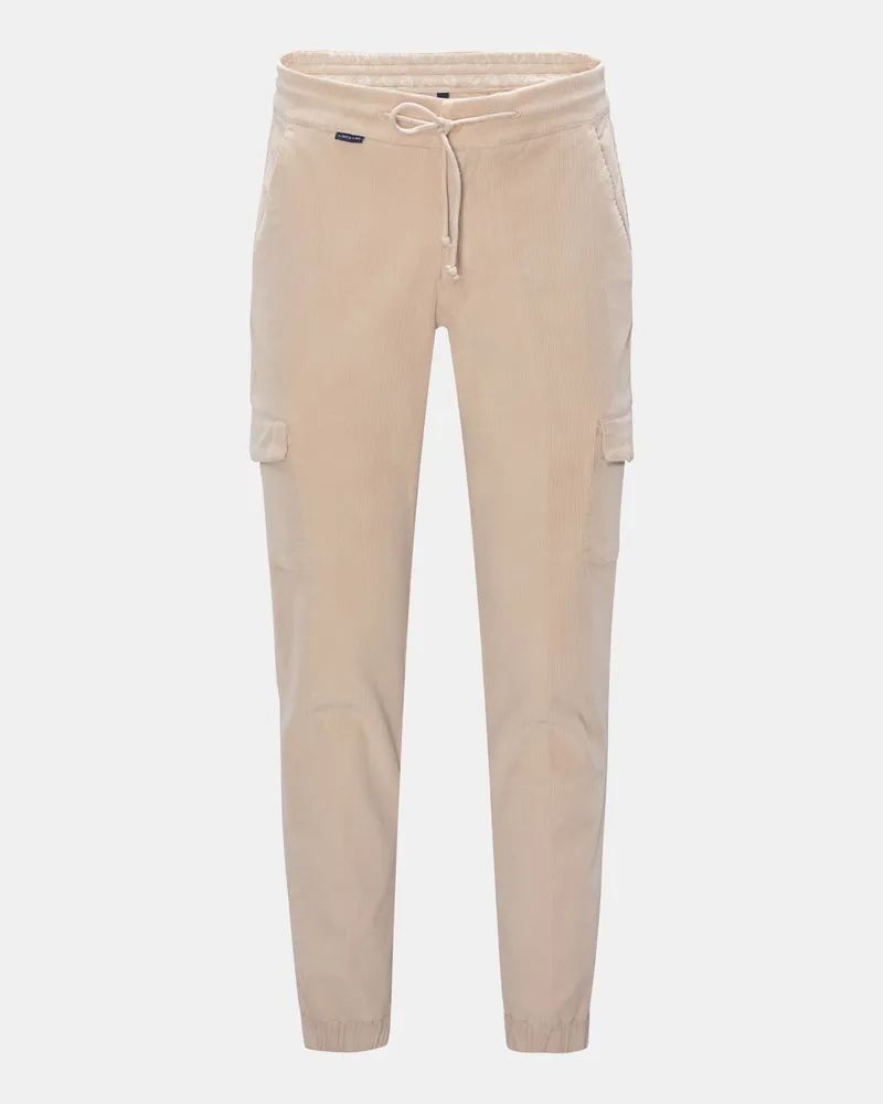 04651/ Herren - Cord-Joggpants 'Smart Cord Cargo' beige Beige