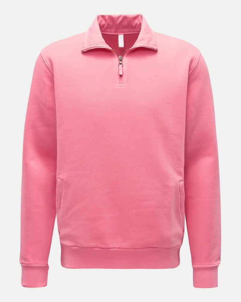 04651/ Herren - Sweat-Troyer 'Quarter Zip' koralle Koralle