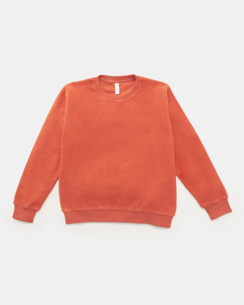 04651/ Herren - Kinder Fleece-Rundhals-Sweatshirt 'Oyster Kids PF Crew' orange Orange