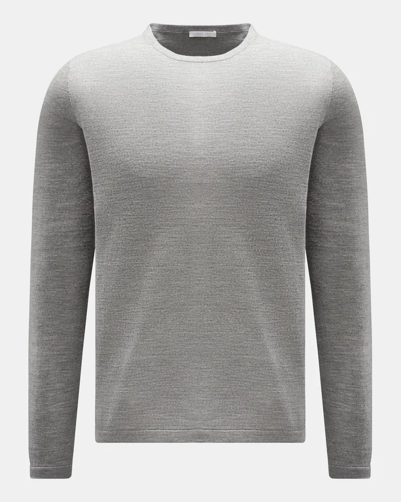 04651/ Herren - Feinstrick-Rundhalspullover 'The Ultimate Crew' grau Grau