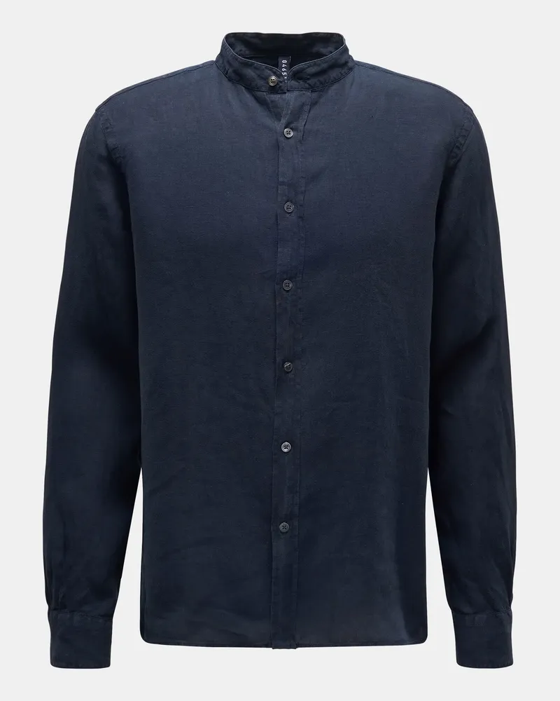 04651/ Herren - Leinenhemd 'Linen Guru' Grandad-Kragen navy Navy