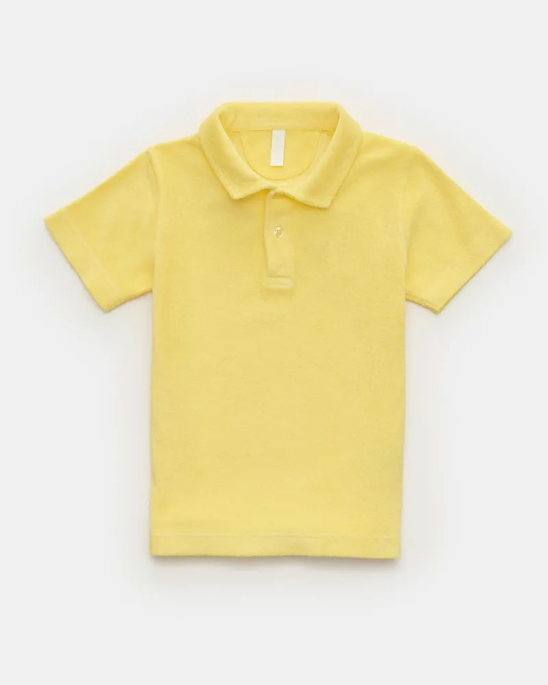 04651/ Herren - Kinder Frottee-Poloshirt 'Kids Terry Polo' gelb Gelb
