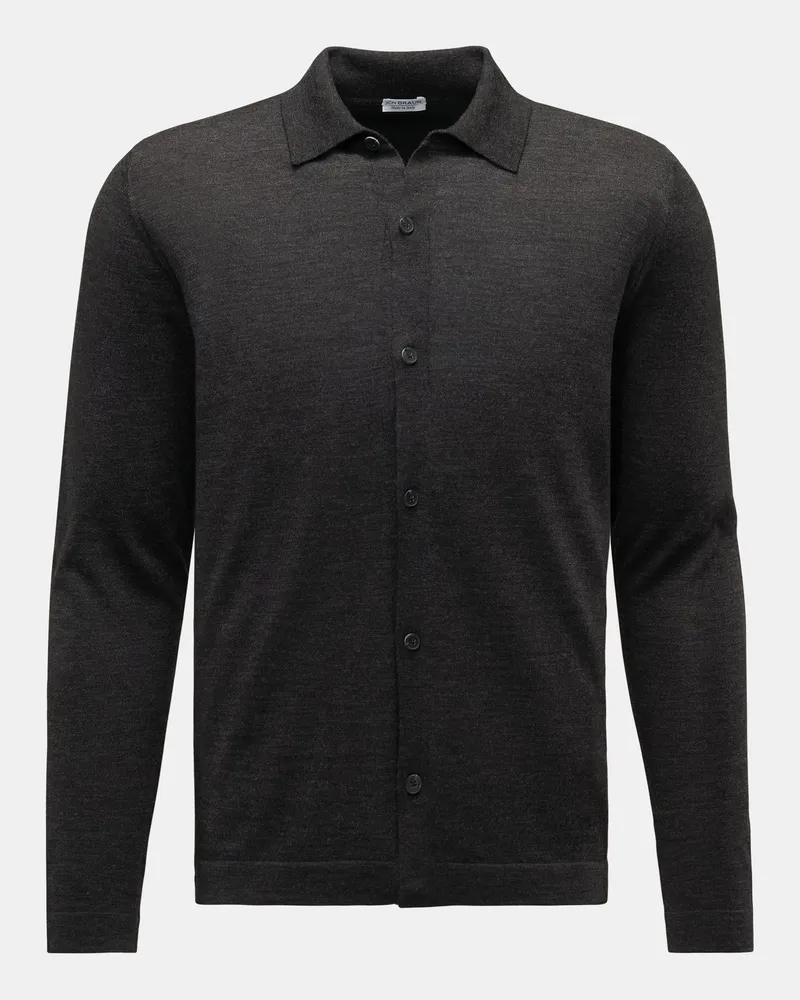 von BRAUN Herren - Merino Cardigan dunkelbraun Dunkelbraun