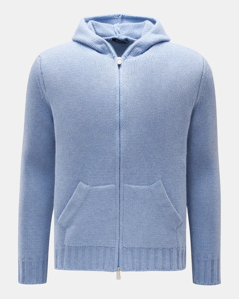04651/ Herren - Strickjacke 'Blended Full Zip' hellblau Hellblau