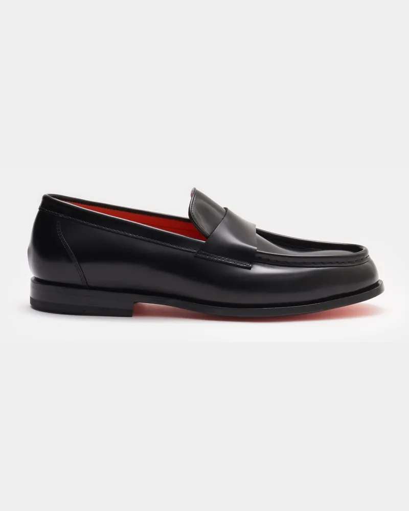 Santoni Herren - Loafer schwarz Schwarz