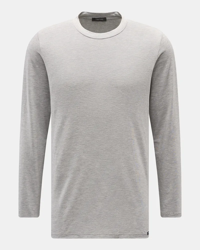 Tom Ford Herren - Langarm-Unterhemd grau meliert Grau