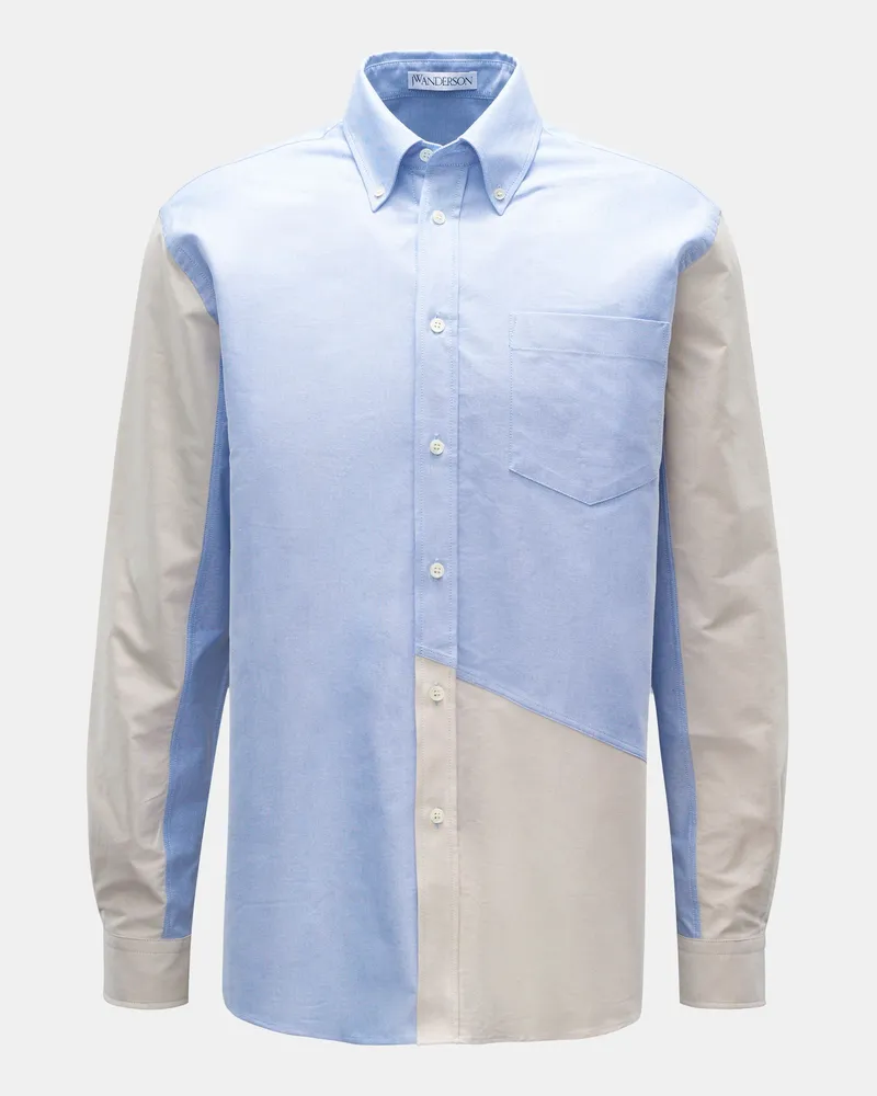 J.W.Anderson Herren - Oxfordhemd Button-Down-Kragen hellblau/beige Hellblau