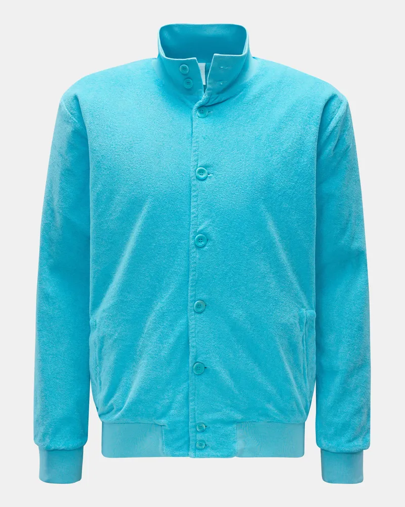 04651/ Frottee-Blouson 'Oyster Bomber' türkis