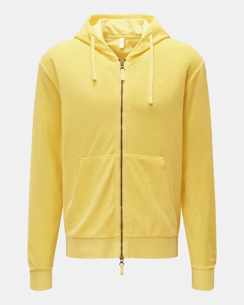 04651/ Herren - Frottee-Sweatjacke 'Terry Zip' gelb Gelb