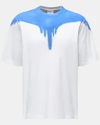 Marcelo Burlon | County of Milan Rundhals-T-Shirt 'Spray Wings' weiß/blau Weiß