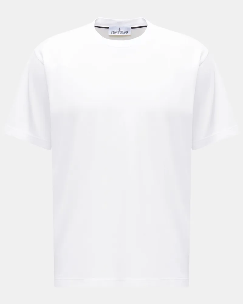 Stone Island Herren - Rundhals-T-Shirt 'Stripes Six' weiß Weiß