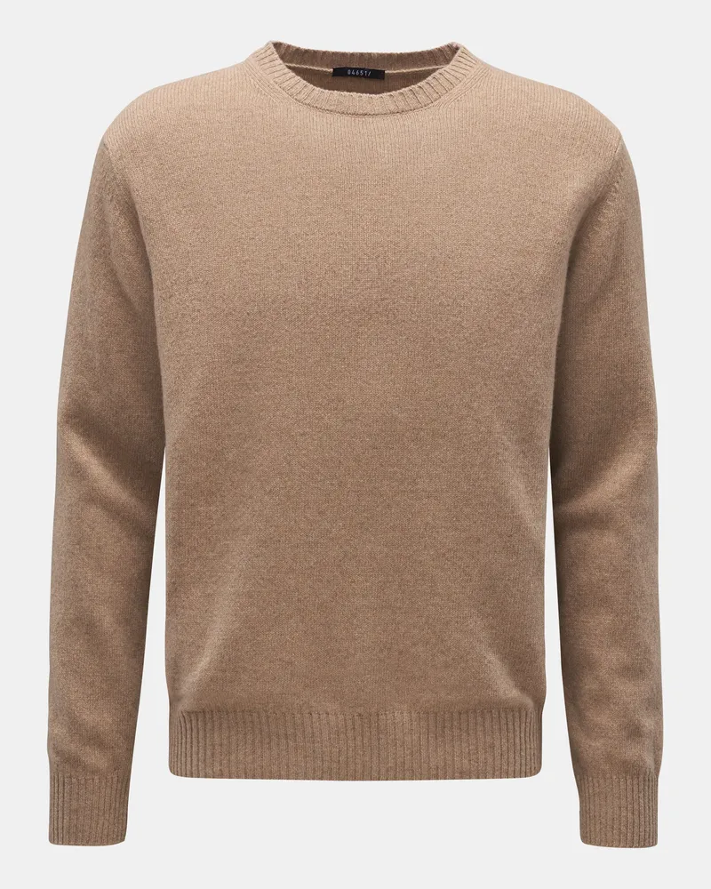 04651/ Herren - Cashmere Rundhalspullover 'Crew' beige Beige