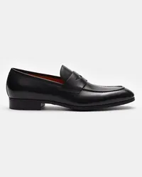 Santoni Penny Loafer schwarz Schwarz