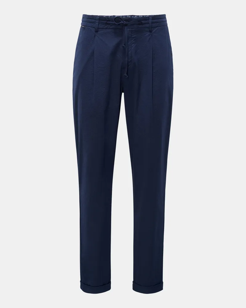 04651/ Herren - Seersucker Joggpants navy Navy