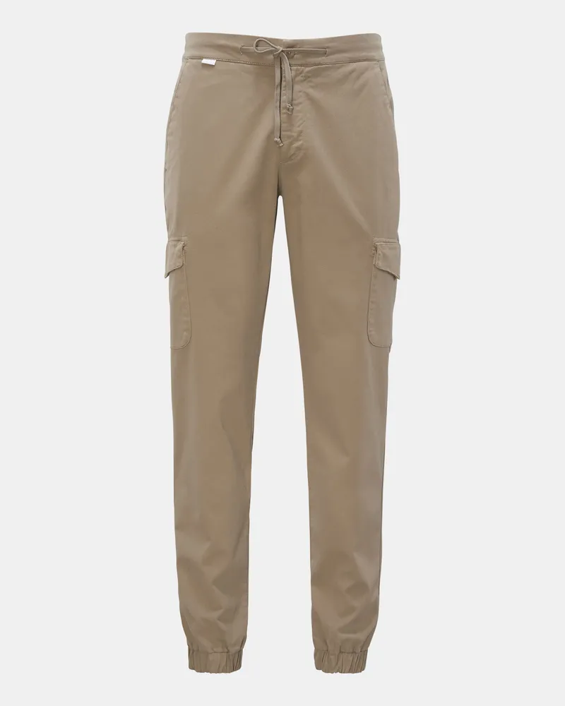 04651/ Herren - Cargo-Joggpants 'Twill Cargo' graubraun Graubraun
