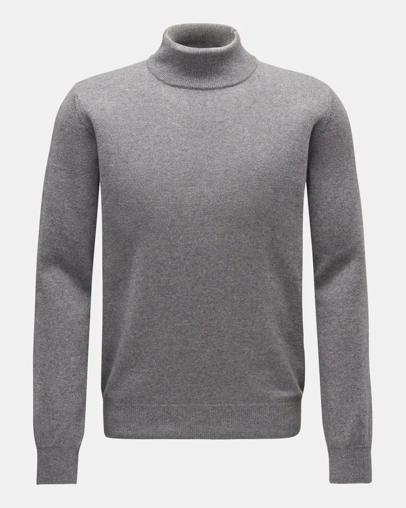 von BRAUN Herren - Cashmere Rollkragenpullover grau Grau