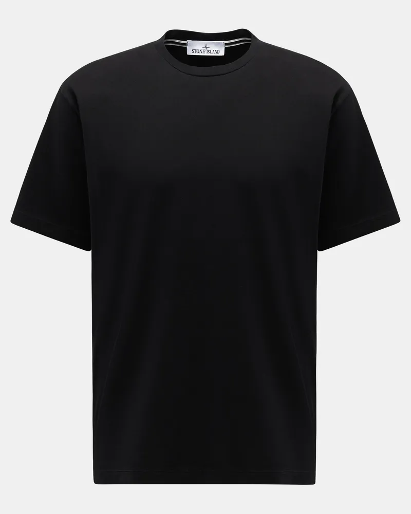 Stone Island Herren - Rundhals-T-Shirt 'Stripes Six' schwarz Schwarz