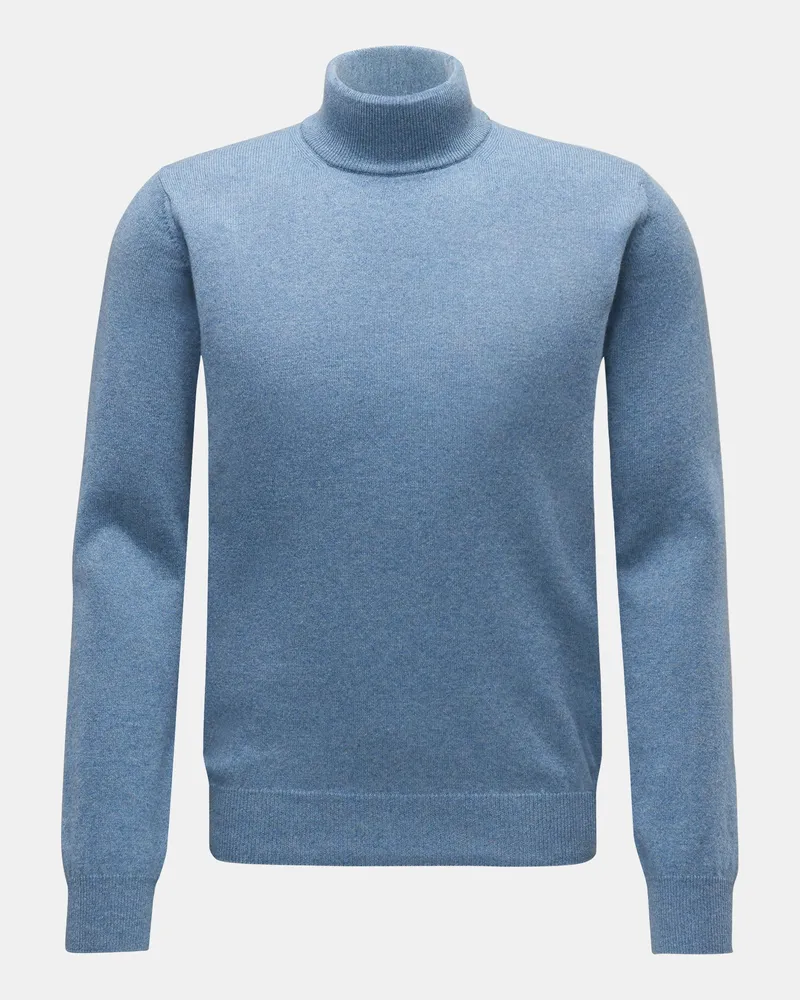 von BRAUN Herren - Cashmere Rollkragenpullover rauchblau Rauchblau