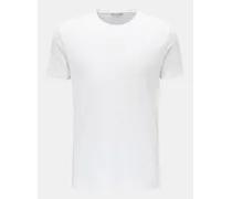 Leinen Rundhals-T-Shirt 'Laine' weiß