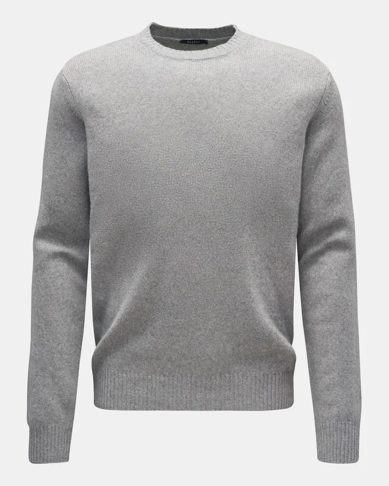 04651/ Herren - Cashmere Rundhalspullover 'Crew' grau Grau