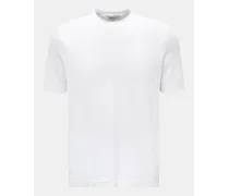 Leinen Rundhals-T-Shirt 'Jerlin' weiß