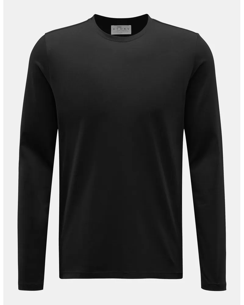 Mey Rundhals-Longsleeve schwarz Schwarz