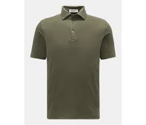 Leinen Jersey-Poloshirt 'Jerlin' oliv