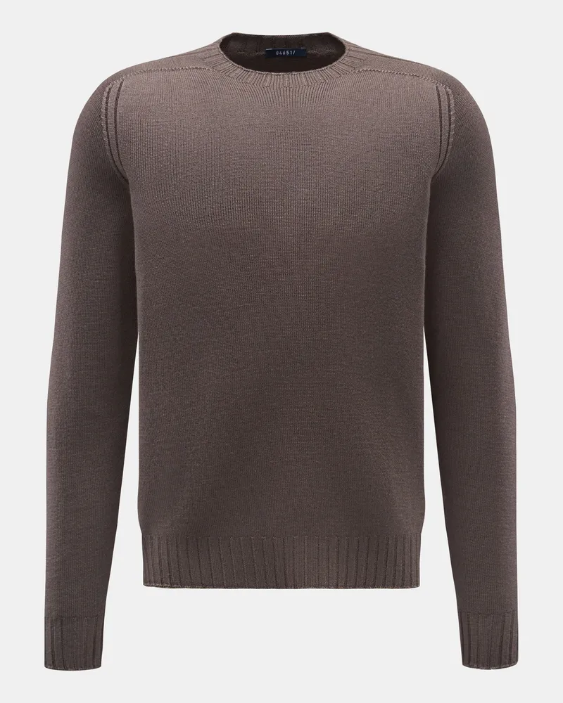 04651/ Herren - Rundhalspullover 'Foggy Crew' graubraun Graubraun