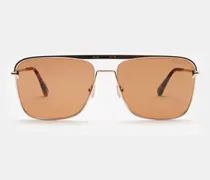 Herren - Sonnenbrille 'Nolan' gold/braun