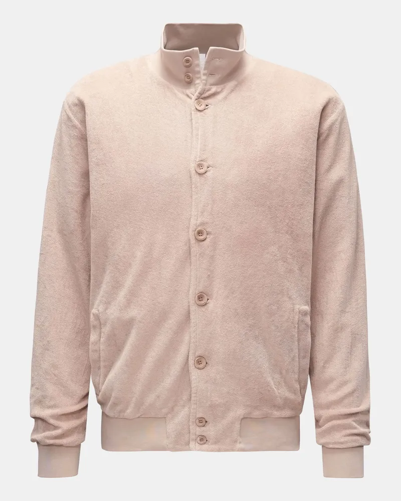 04651/ Herren - Frottee-Blouson 'Oyster Bomber' beige Beige