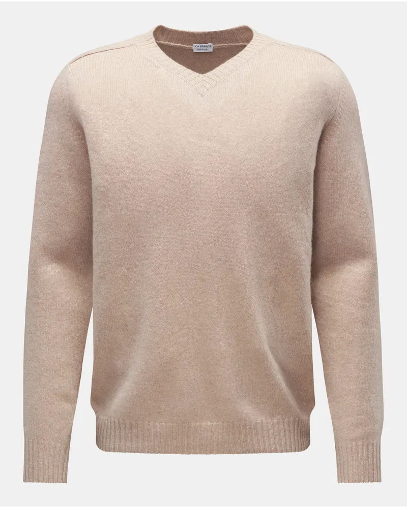 von BRAUN Kaschmirpullover mit V-Ausschnitt beige Beige