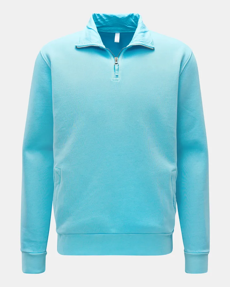 04651/ Herren - Sweat-Troyer 'Quarter Zip' türkis Türkis