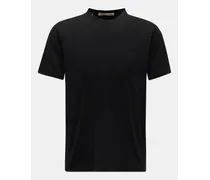 Merino Rundhals-T-Shirt schwarz