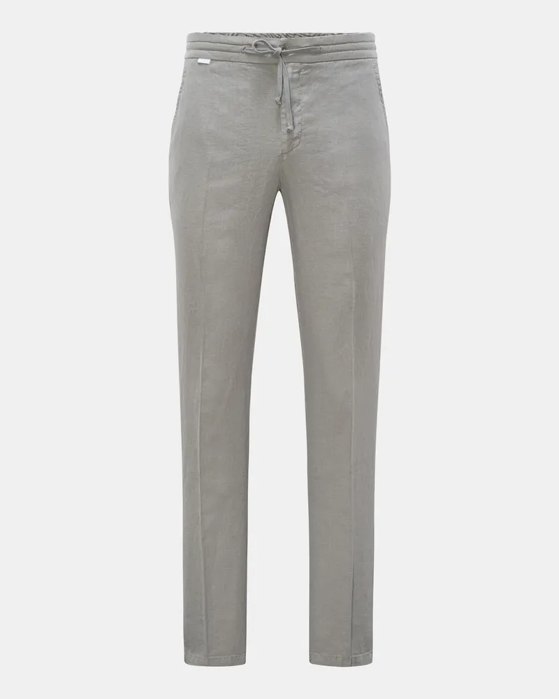 04651/ Herren - Leinen-Joggpants 'Linen Pants' grau Grau