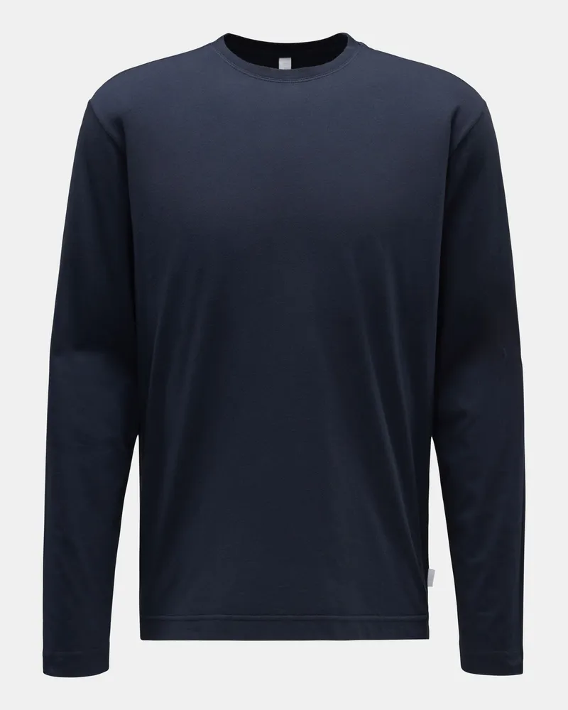 04651/ Herren - Rundhals-Longsleeve 'Oyster Jersey Tee' navy Navy