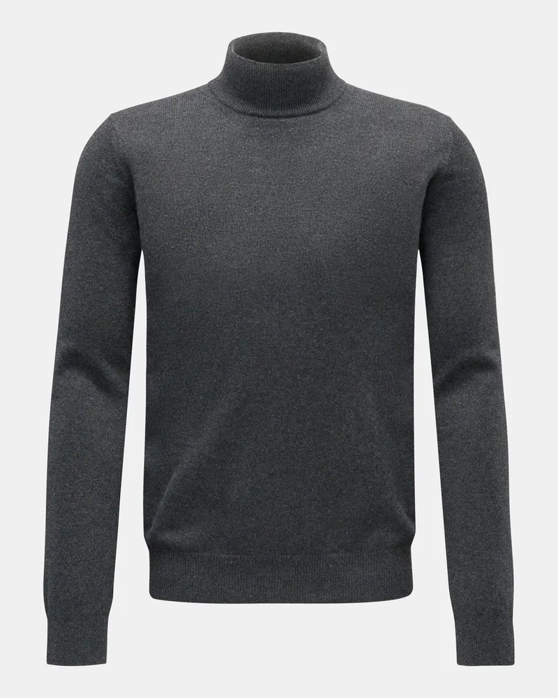 von BRAUN Herren - Cashmere Rollkragenpullover dunkelgrau Dunkelgrau