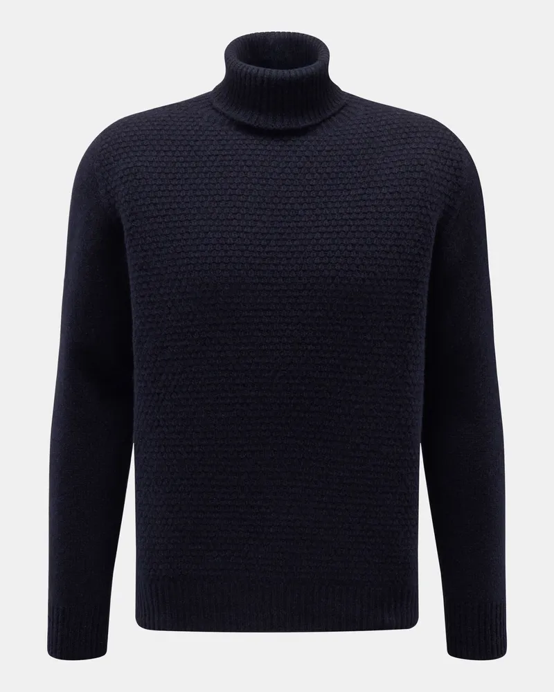 04651/ Herren - Cashmere Rollkragenpullover navy Navy