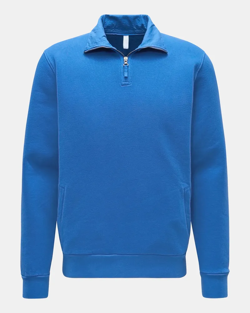 04651/ Herren - Sweat-Troyer 'Quarter Zip' blau Blau